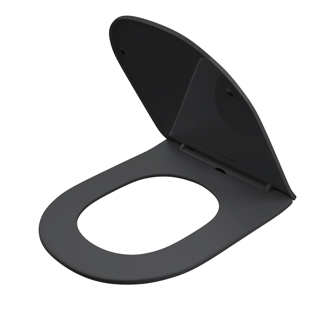 Сиденье для унитаза Grossman 4455BMS (тонкое, с крепежом) черное матовое,1 место 