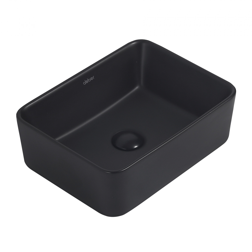 Раковина Abber Rechteck AC2213MB 40 х 30 см, накладная, черная матовая 