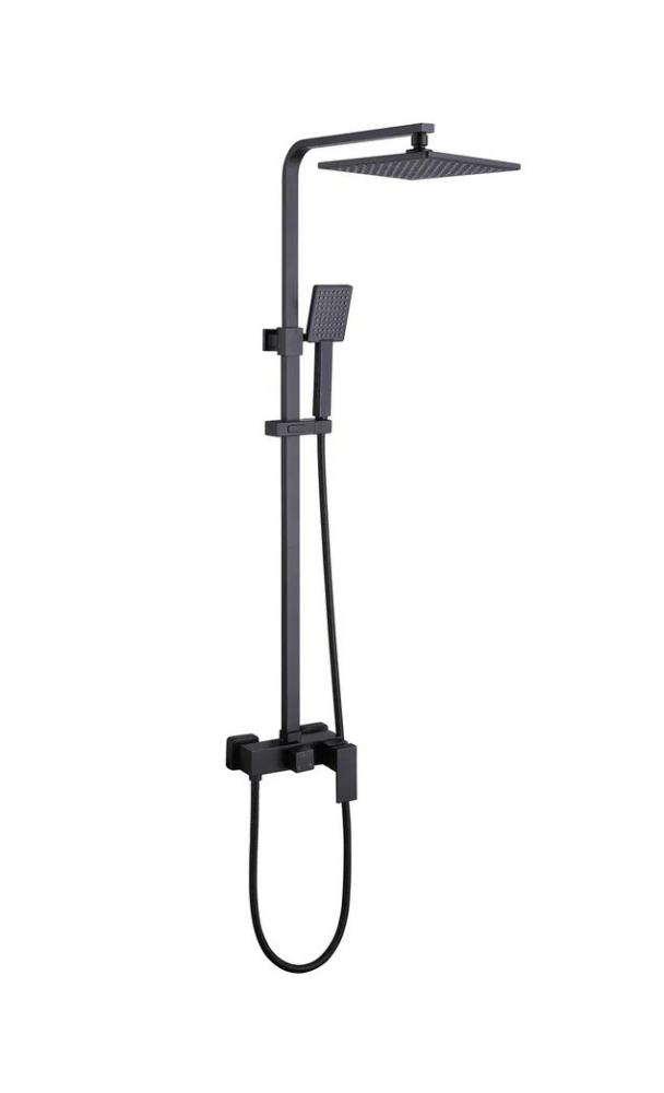 Душевая стойка ABBER Daheim AF8220BL без излива, черный матовый 