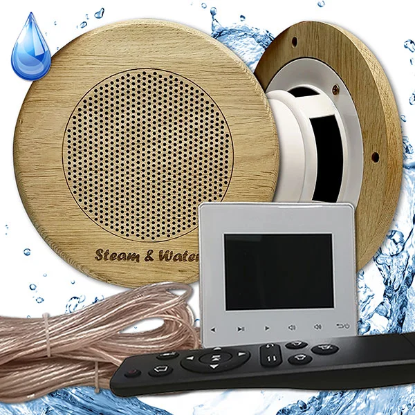 Комплект влагостойкой акустики SW 2 White Standart Sauna (круглый) 