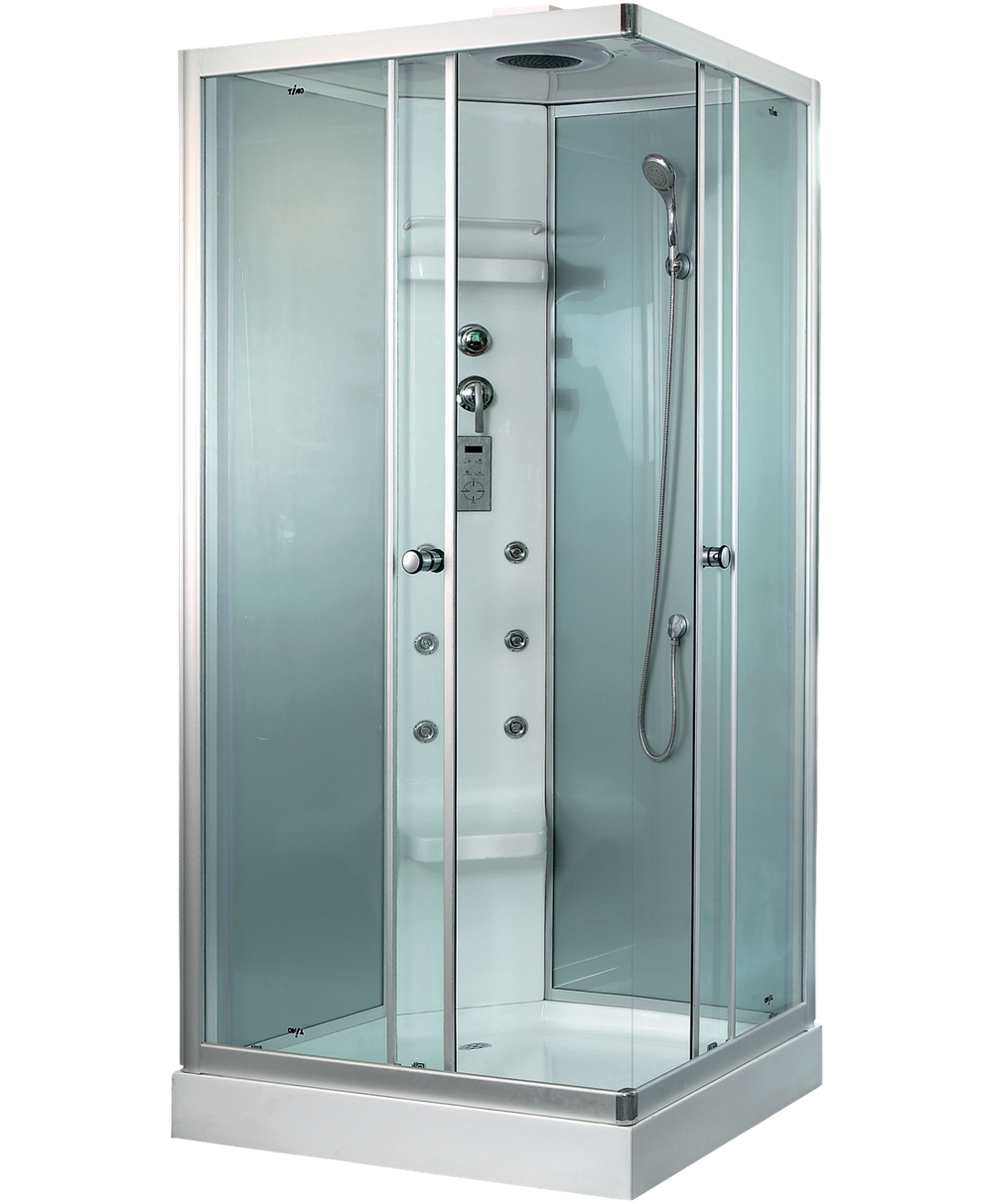 Душевая кабина Timo Lux TL-1504L/TL-1504R, 110 x 85 см, левая/правая, стекло прозрачное, профиль хром 