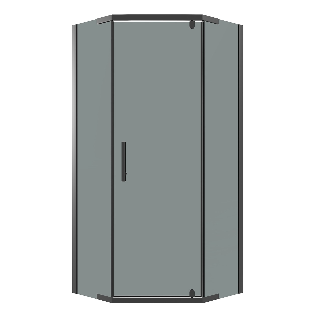 Душевое ограждение Niagara Eco NG-1010-14DT (100х100х190) трапеция,распашное,черный,стекло тонированное,1 место 