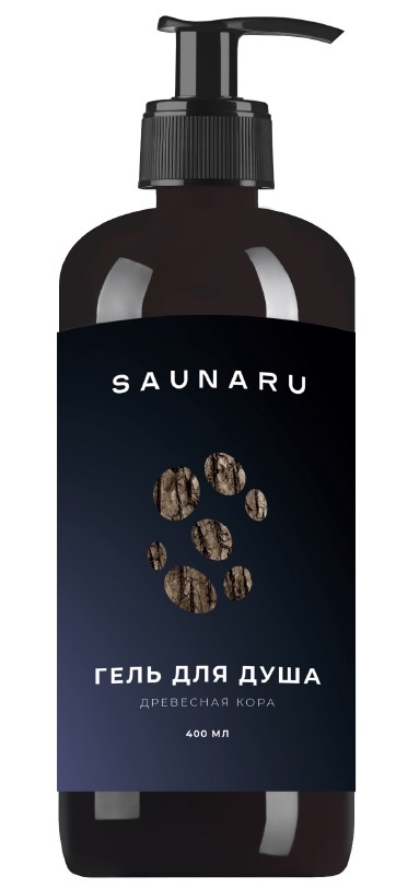 SAUNARU Гель для душа Древесная кора, 400 мл, артикул SG400-WB 