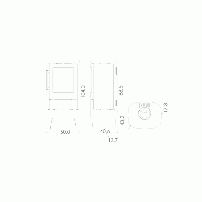 Печь HWAM 4510c на высоком подиуме 