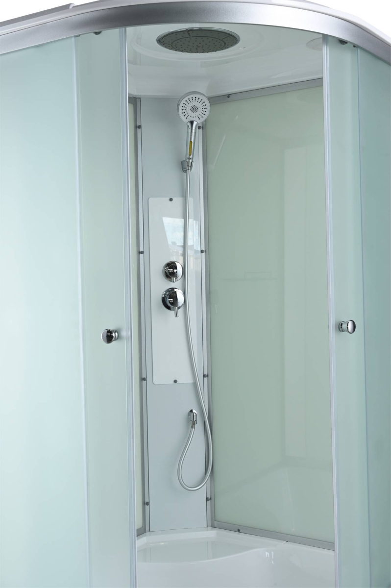 Душевая кабина AvaCan C5010 78328, 100 x 100 см, с крышей, поддон высокий, стекло матовое, профиль хром 