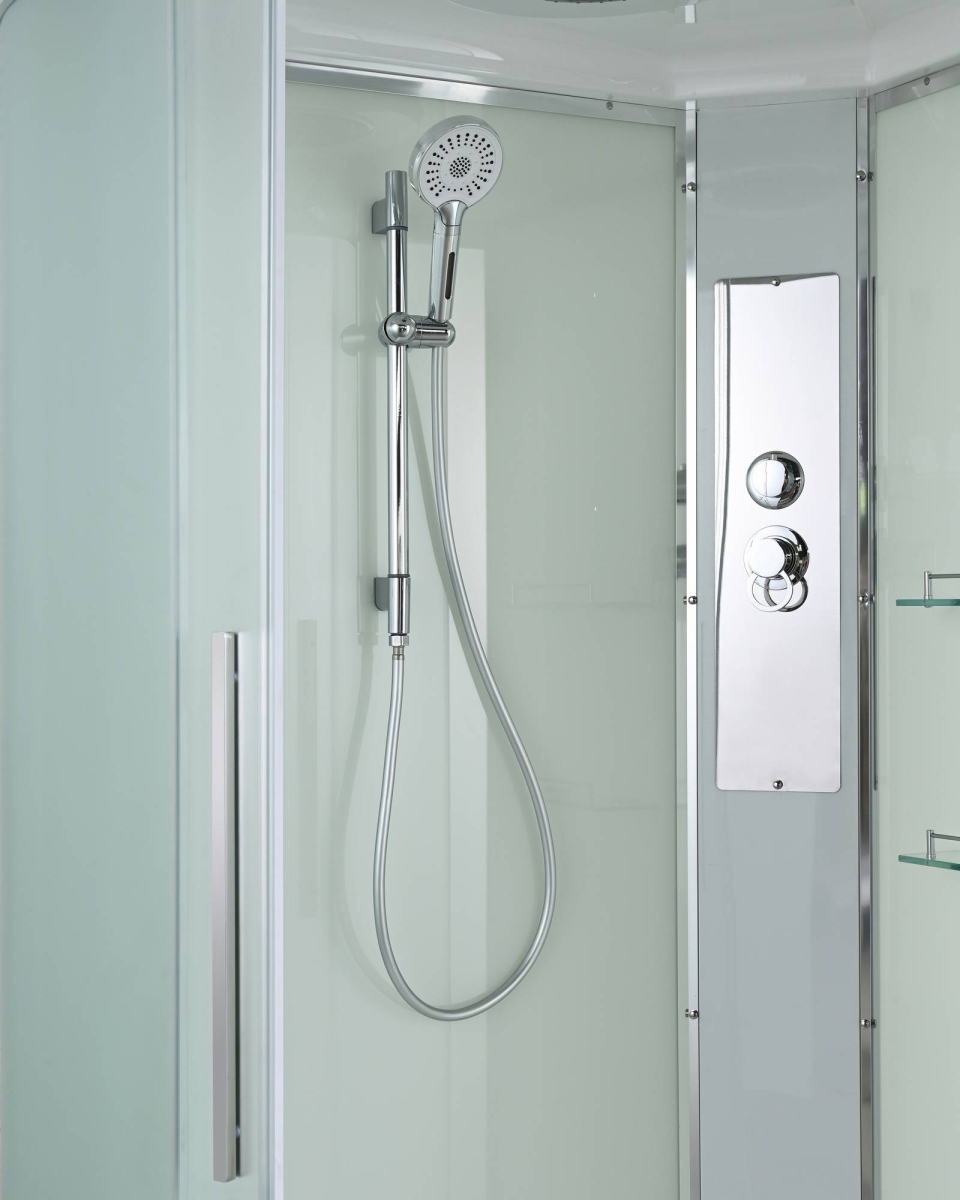 Душевая кабина AvaCan EM3912L/EM3912R 78148/78142, 120 x 90 см, с крышей, поддон средний, левая/правая, стекло матовое, профиль хром 