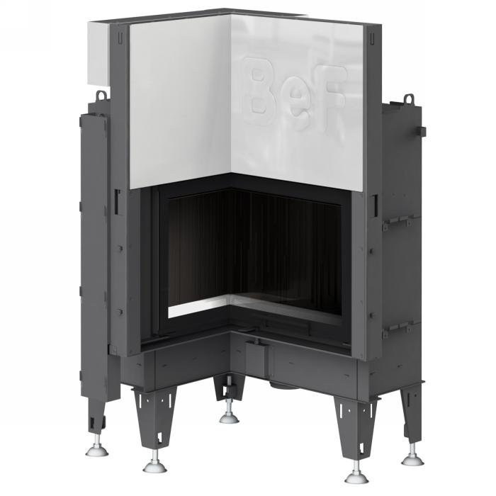 Топка BeF FLAT V6L, внутренний угол, гильотина,рамка черная 