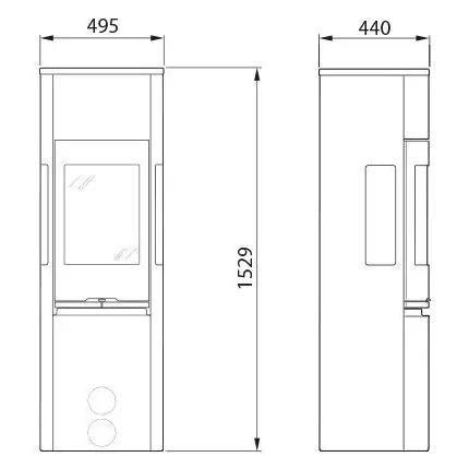 Печь камин Contura 596G:1 Style цвет белый 