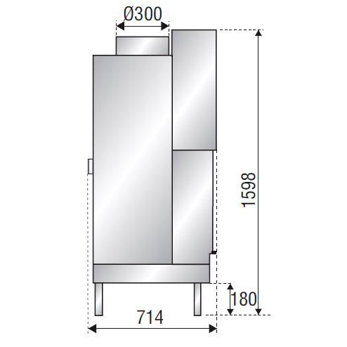 Каминная топка H 1400 SIMPLE FACE WS BLACK (Axis) 