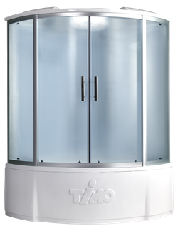 Душевой бокс Timo Standart T-6625SF, 120 x 120 см, c крышей, высокий поддон, стекла матовые, профиль хром 