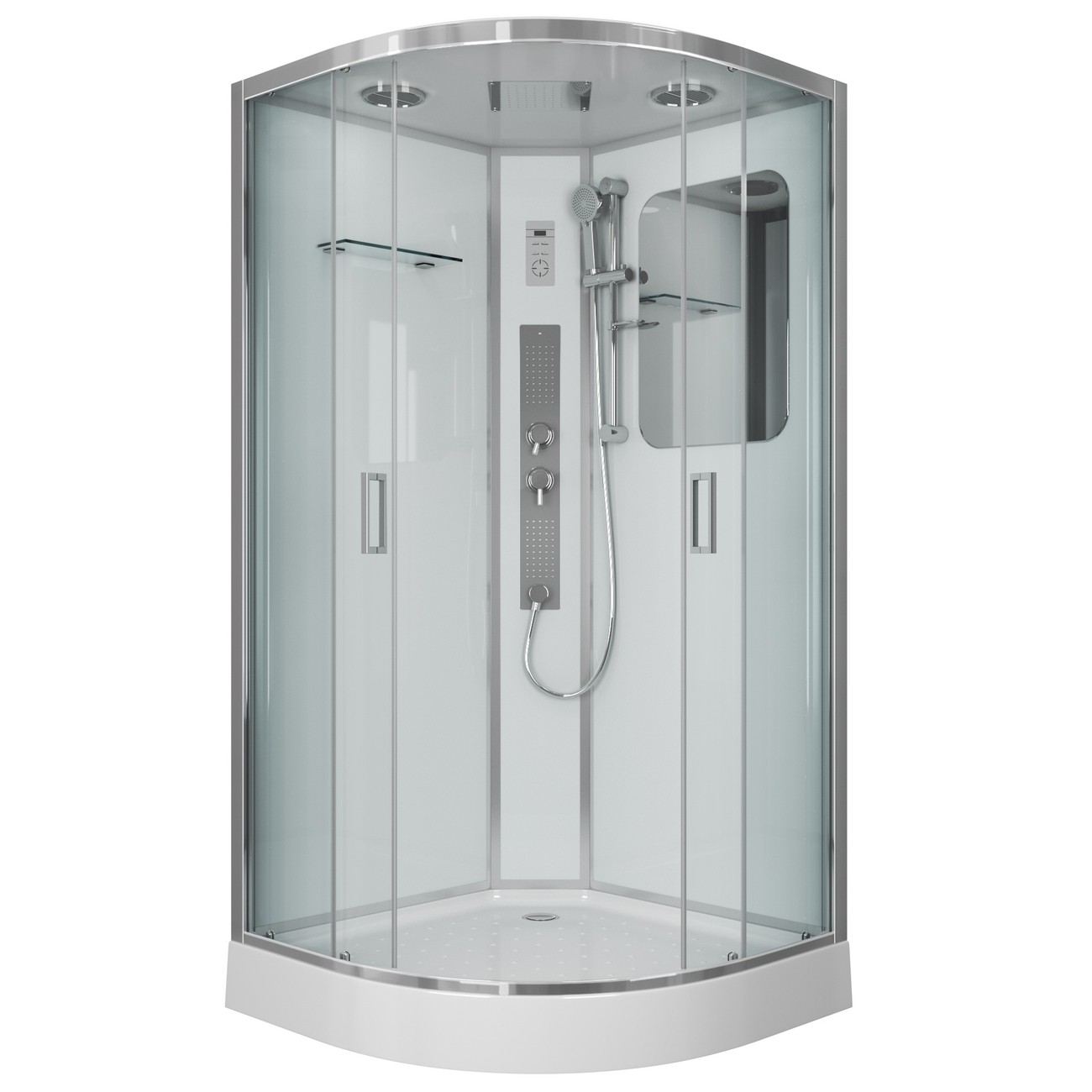 Душевая кабина Niagara Premium NG-6001-01G (90х90х210) низкий поддон(16 см),стекло прозрачное,4 места 