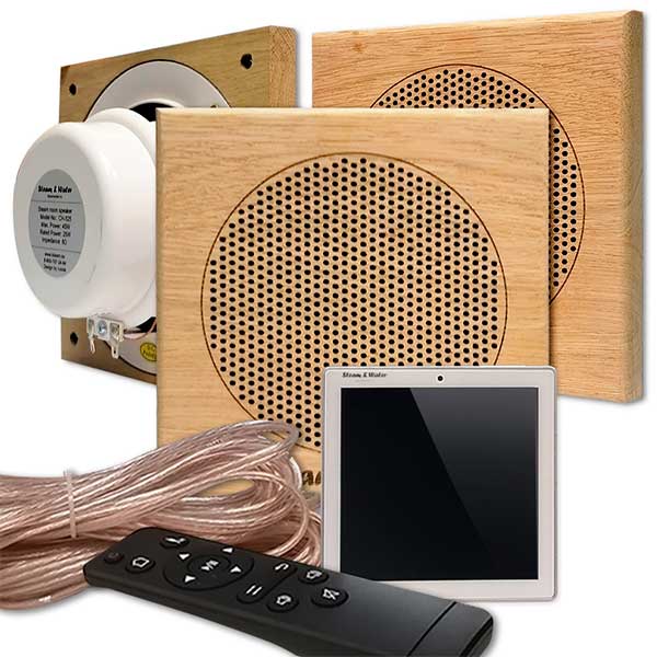 Комплект влагостойкой акустики SW 3 White Sauna Sensor (квадратная) 