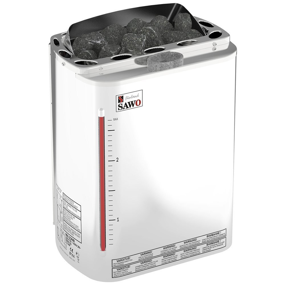 Электрическая печь SAWO MINI COMBI MNC-30NS-Z (3,0 кВт, с парогенератором, внутри оцинковка, снаружи нержавейка), выносной пульт (пульт и блок мощности докупаются отдельно) 