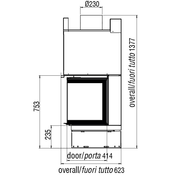 Каминная топка XP01203V (Axis) 
