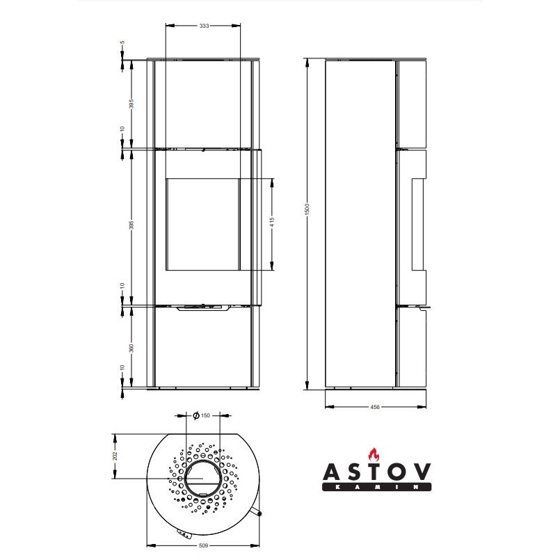 Печь камин Астов R1.0 XL 