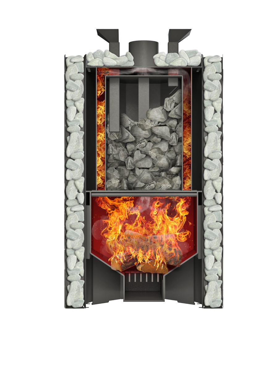 Дровяная печь для бани Grill’D Violet World Steel Short Window Max 