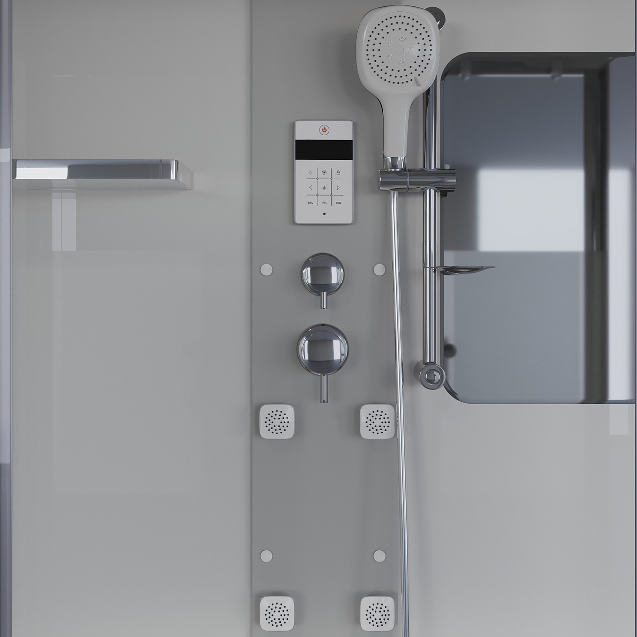 Душевая кабина Niagara Ultra NG-3150-01 150 x 70 см, высокий поддон, профиль хром, стекло прозрачное с матовой полосой, 31500164 