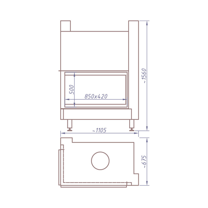 Каминная топка STAV CFL 850W 