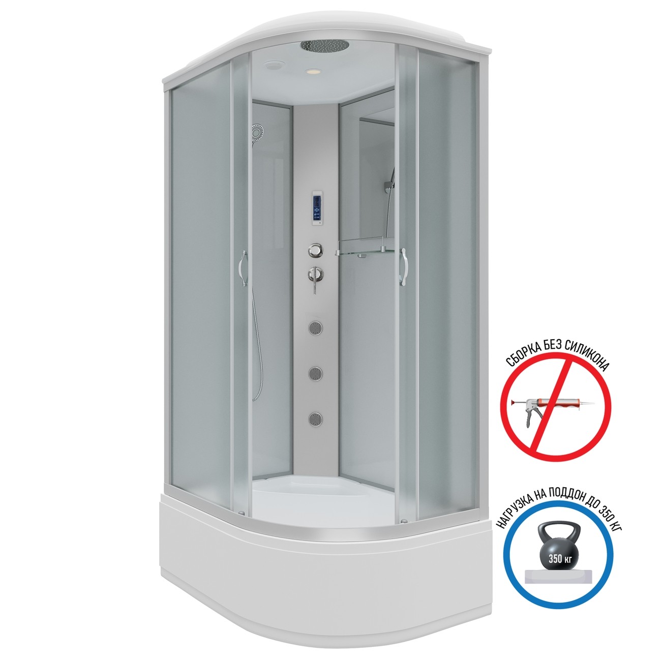Душевая кабина Niagara Classic NG-2310-14LF (120х80х215) высокий поддон(40см),стекло матовое,4 места 