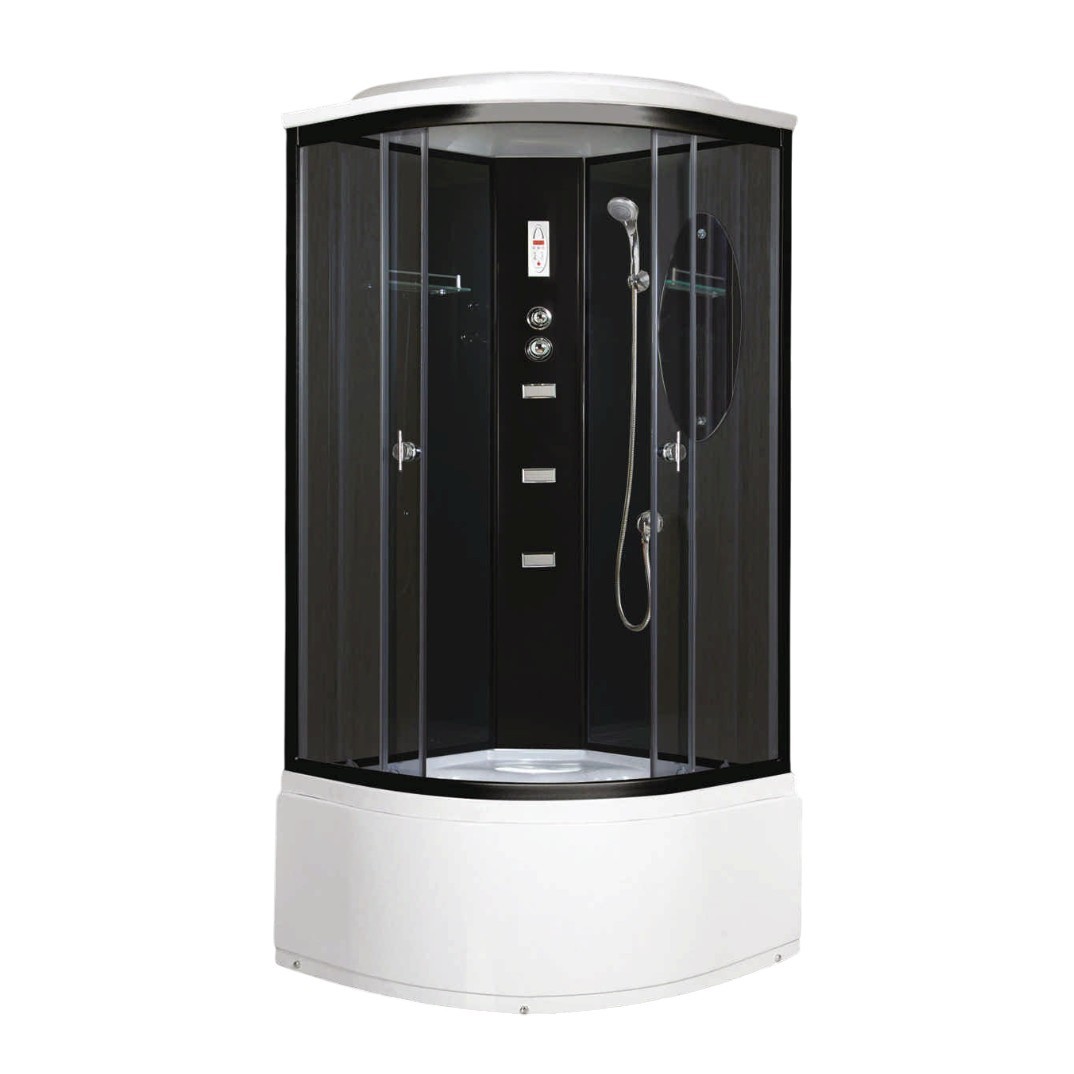 Душевая кабина Niagara Ultra NG-211-01N (90х90х220) высокий поддон(48см),черный,стекло тонированное,4 места 