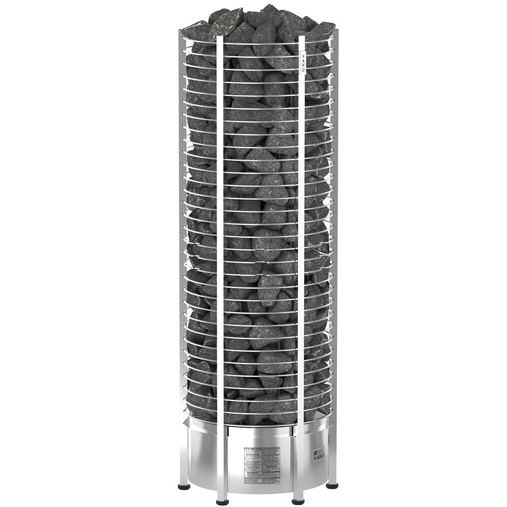 SAWO Электрическая печь TOWER вертикальная, круглая, 8 кВт, TH5-80Ni2-P, выносной пульт (встроенный блок мощности, пульт покупается отдельно) 