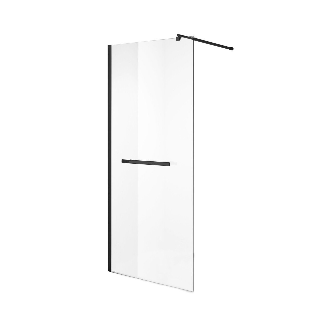 Душевая перегородка Niagara Nova NG-681-12ВLACK (120х195) черный,стекло прозрачное,1 место 
