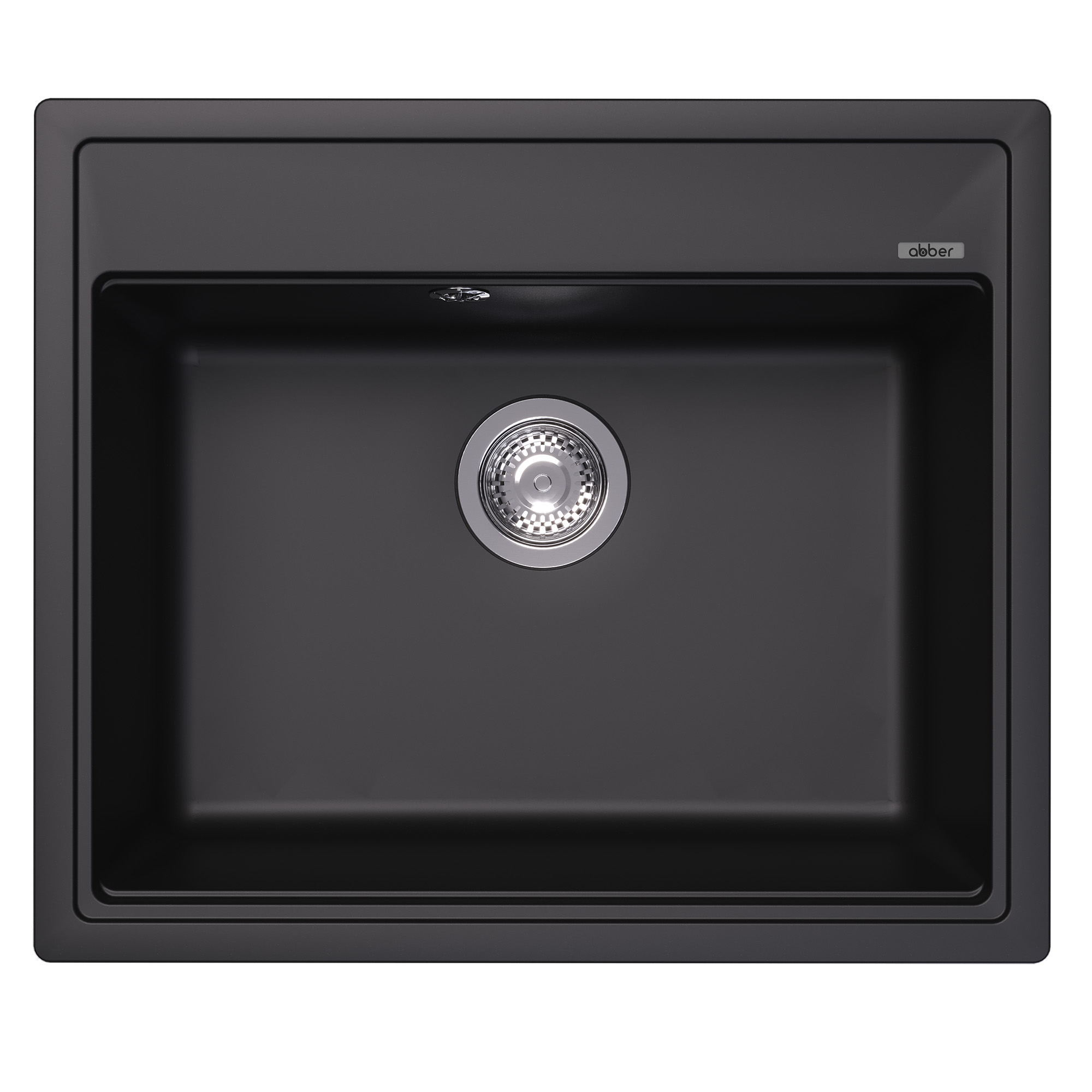 Кухонная мойка Abber Quarz AQ2902B, 60 см, кварцевый композит, черный матовый 