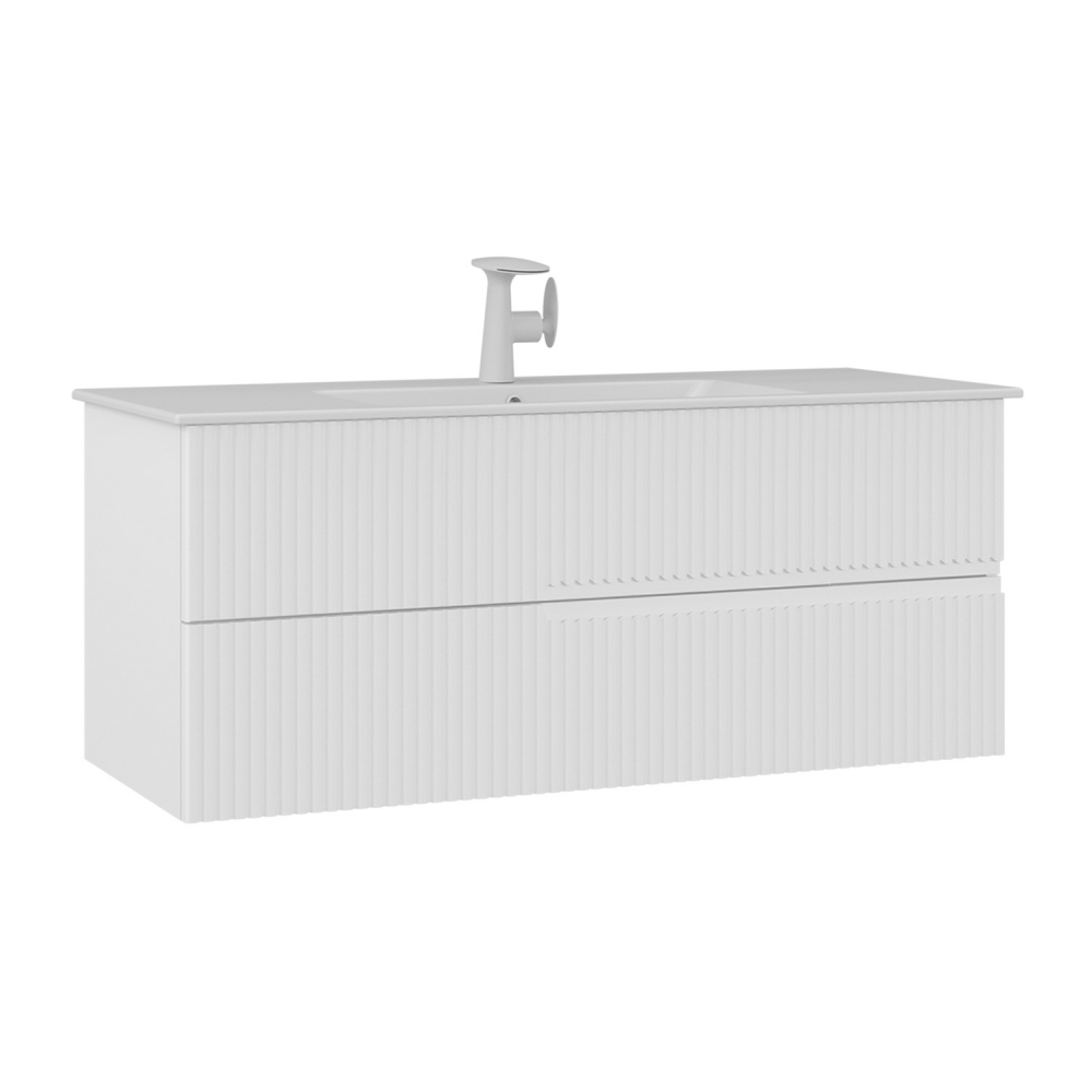 Тумба с раковиной Orka Moonlight 5001503, 120 см, подвесная, цвет белый матовый 
