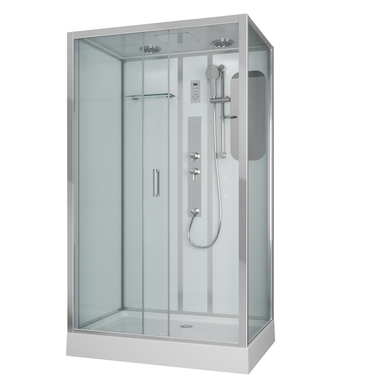 Душевая кабина Niagara Premium NG-6012-01GQL (120х80х210) низкий поддон(16 см),стекло прозрачное,5 мест 