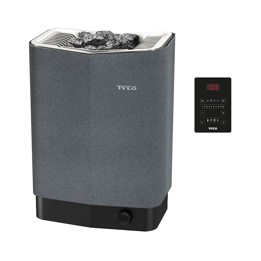 Печь для сауны Tylo Sense Pure 8 (Пульт Pure в комплекте, 8 кВт, 6-12 м³, 20 кг камней, серый цвет) 