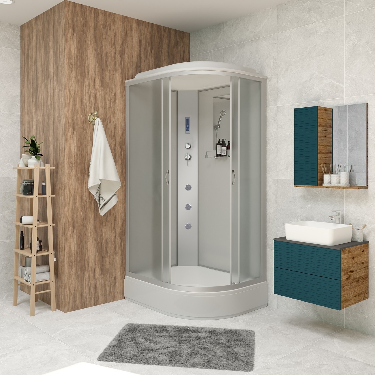 Душевая кабина Niagara Classic NG-33194-14LF (110х90х215) средний поддон(26см),стекло матовое,4 места 
