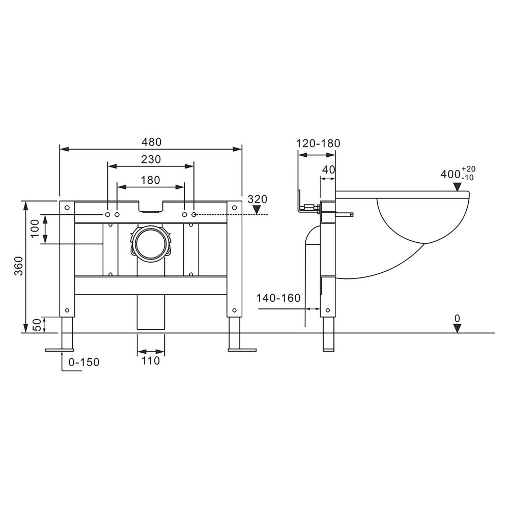 Инсталляция с унитазом Abber Bequem AC1108PMB-AC0101P, сиденье микролифт, смыв импульсный, черный матовый, комплект 