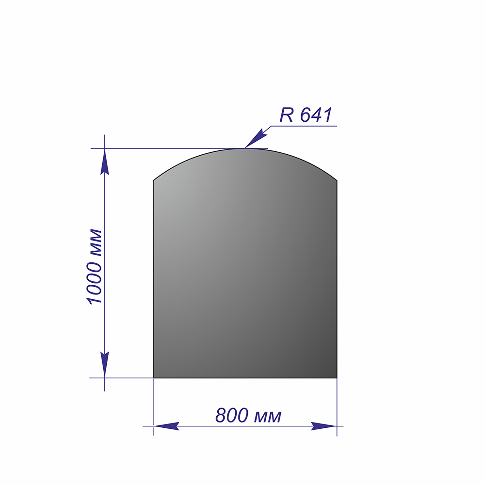 Лист напольный 1000*800*1,5 R641 антрацит 