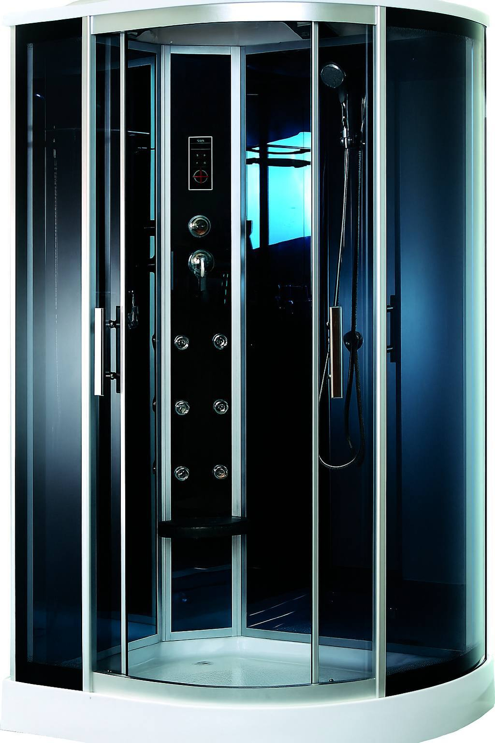Душевая кабина Timo Standart T-1102L/T-1102R, 120 x 85 см, левая/правая, стекло тонированное, профиль хром 