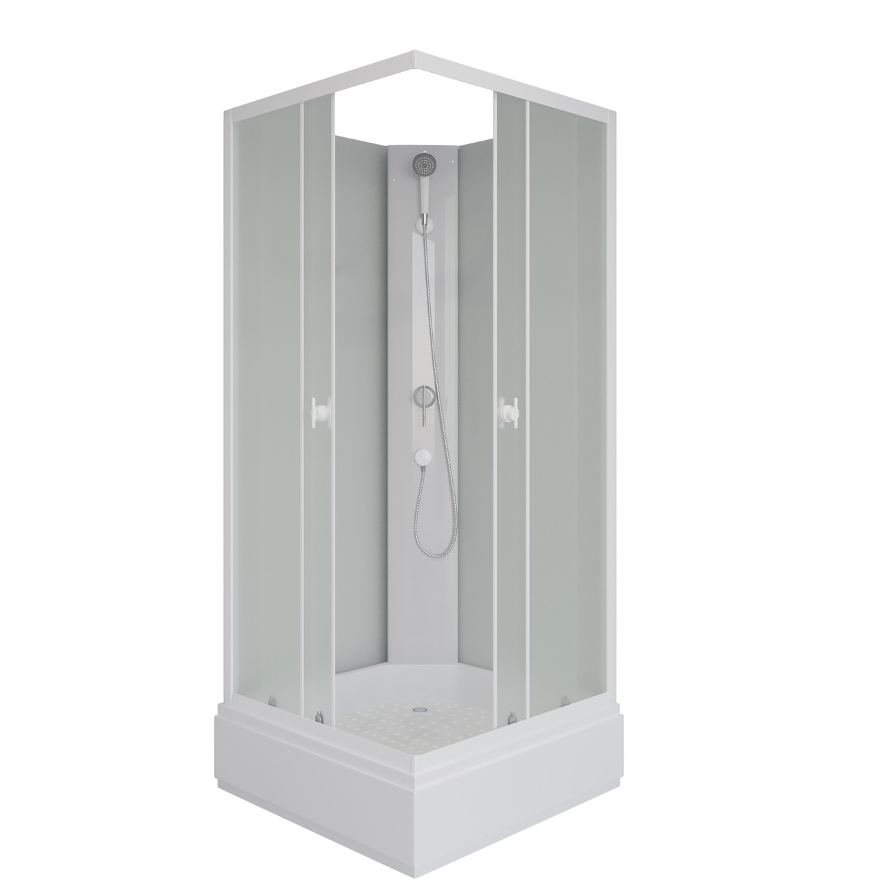 Душевая кабина Niagara Promo P80/26Q/MT/BK, 80 x 80 см, стекло матовое, профиль белый 