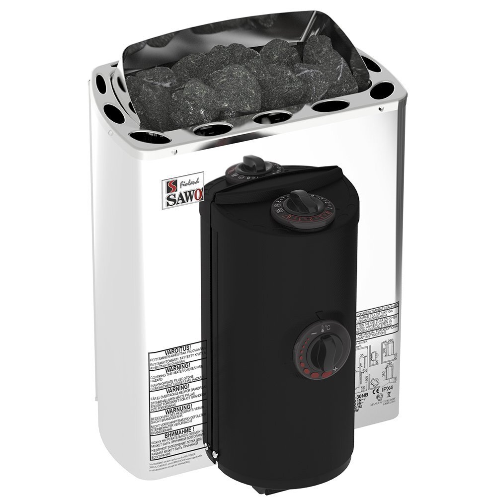 Электрическая печь SAWO Mini X MX-36NB-Z (3,6 кВт, встроенный пульт, внутри оцинковка, снаружи нержавейка) 