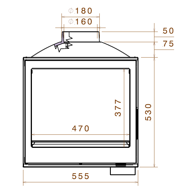 Каминная топка LCI 5 GF (Liseo Castiron) 