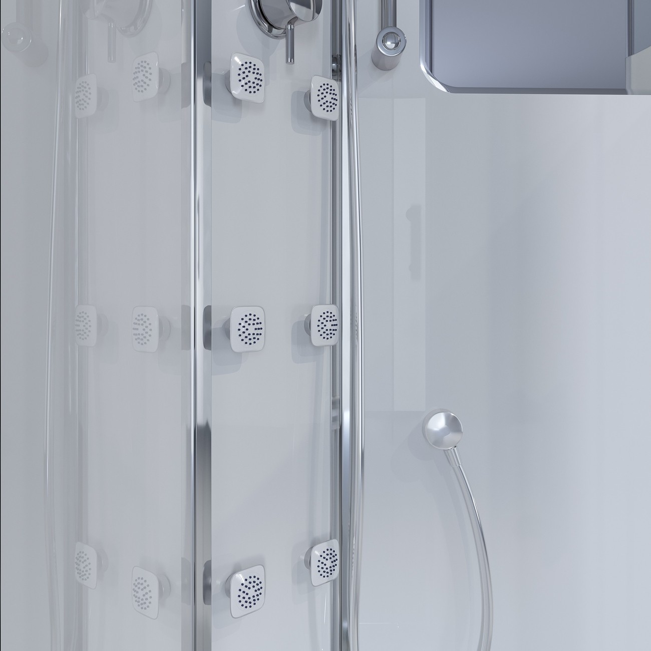Душевая кабина Niagara Ultra NG-302-01 (100х100х220) низкий поддон(16см),стекло матовое,4 места 
