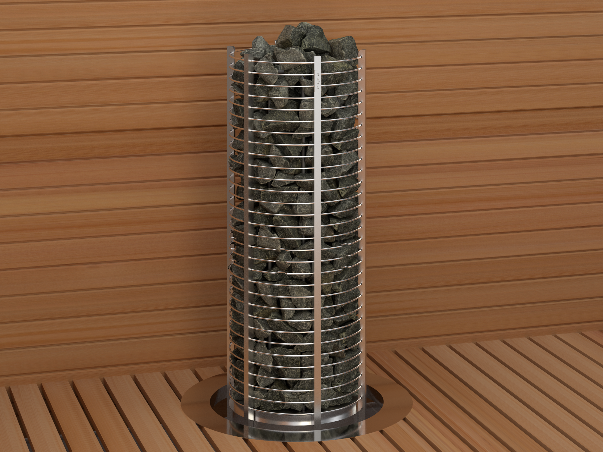 SAWO Электрическая печь TOWER вертикальная, круглая, 10,5 кВт, TH9-105NS-P, выносной пульт (пульт и блок мощности докупаются отдельно) 