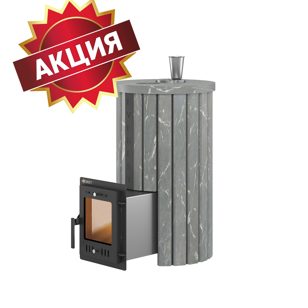 Печь для бани Эверест "Steam Master 24 INOX" Ламель Талькохлорит, S-20 Выставка 
