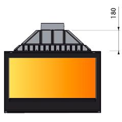 Каминная топка LCI 9 GDF, двусторонняя (Liseo Castiron) 