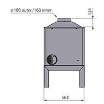 Печь LCI 5 GFL Stove, стекло слева (Liseo Castiron) 