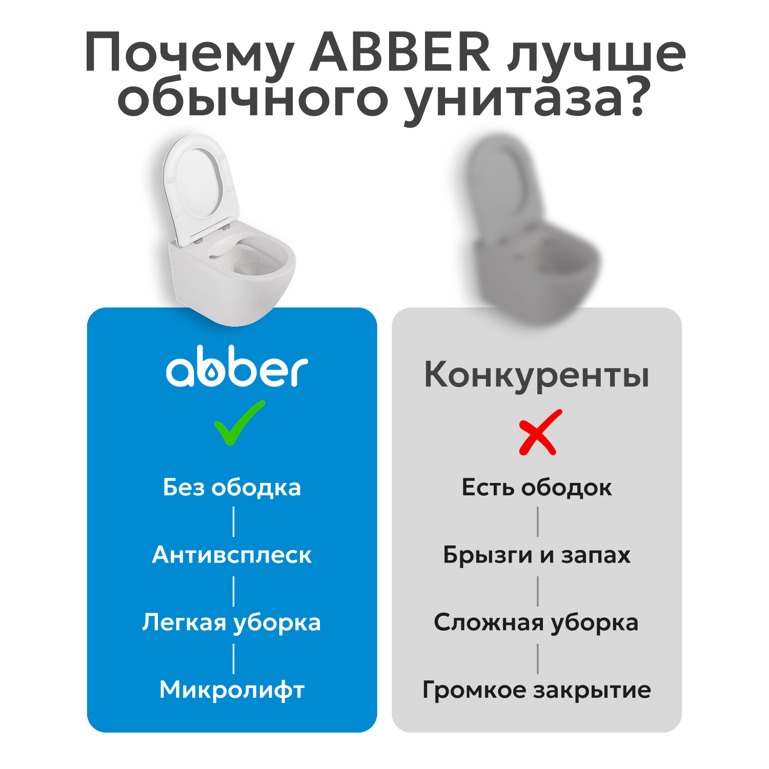 Подвесной унитаз Abber Bequem AC1103MB, безободковый, сиденье микролифт, черный матовый 
