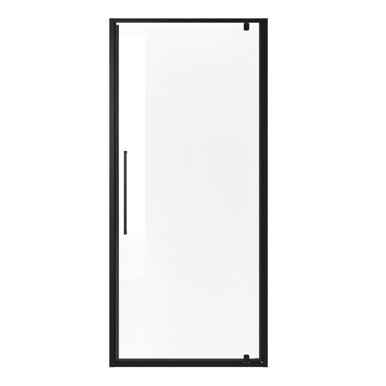 Дверь в нишу Niagara Nova NG-85-8AB (80х195) черный матовый,стекло прозрачное,дверь распашная,1 место 