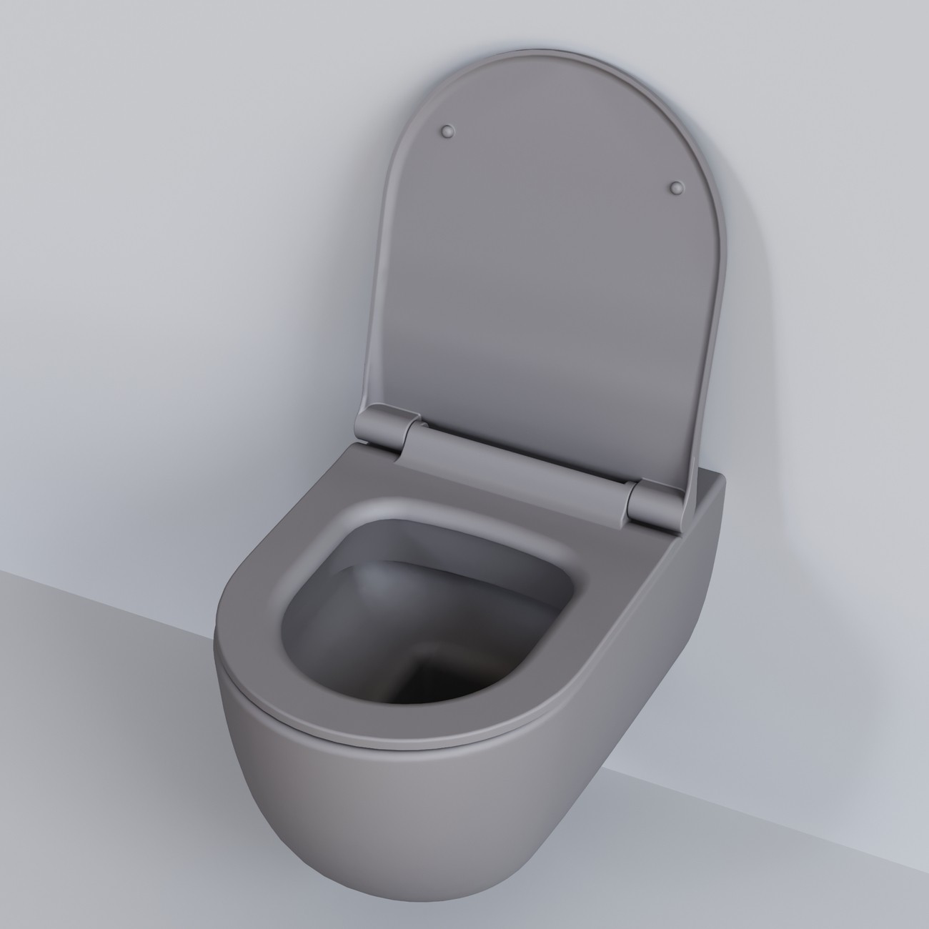 Унитаз Abner 103T20301R (545*360*330) МАТОВЫЙ СЕРЫЙ подвесной БЕЗОБОДКОВЫЙ, 1 место 