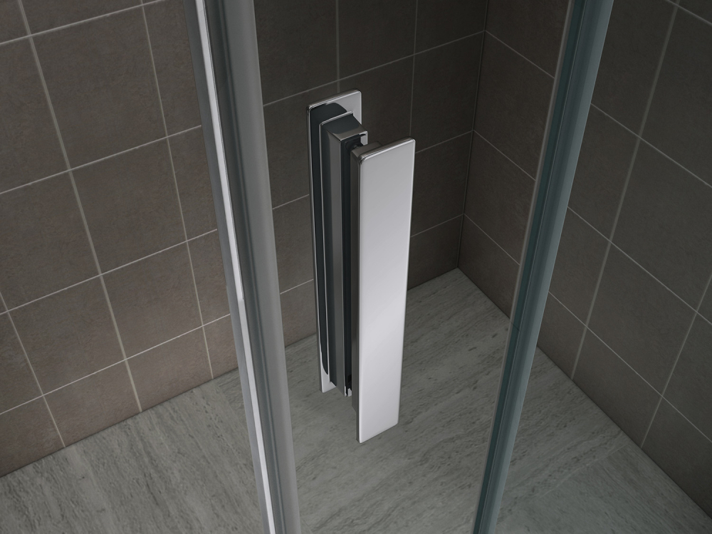Душевая дверь Abber Komfort, 120 х 200 см, профиль хром, стекло прозрачное, AG90120 