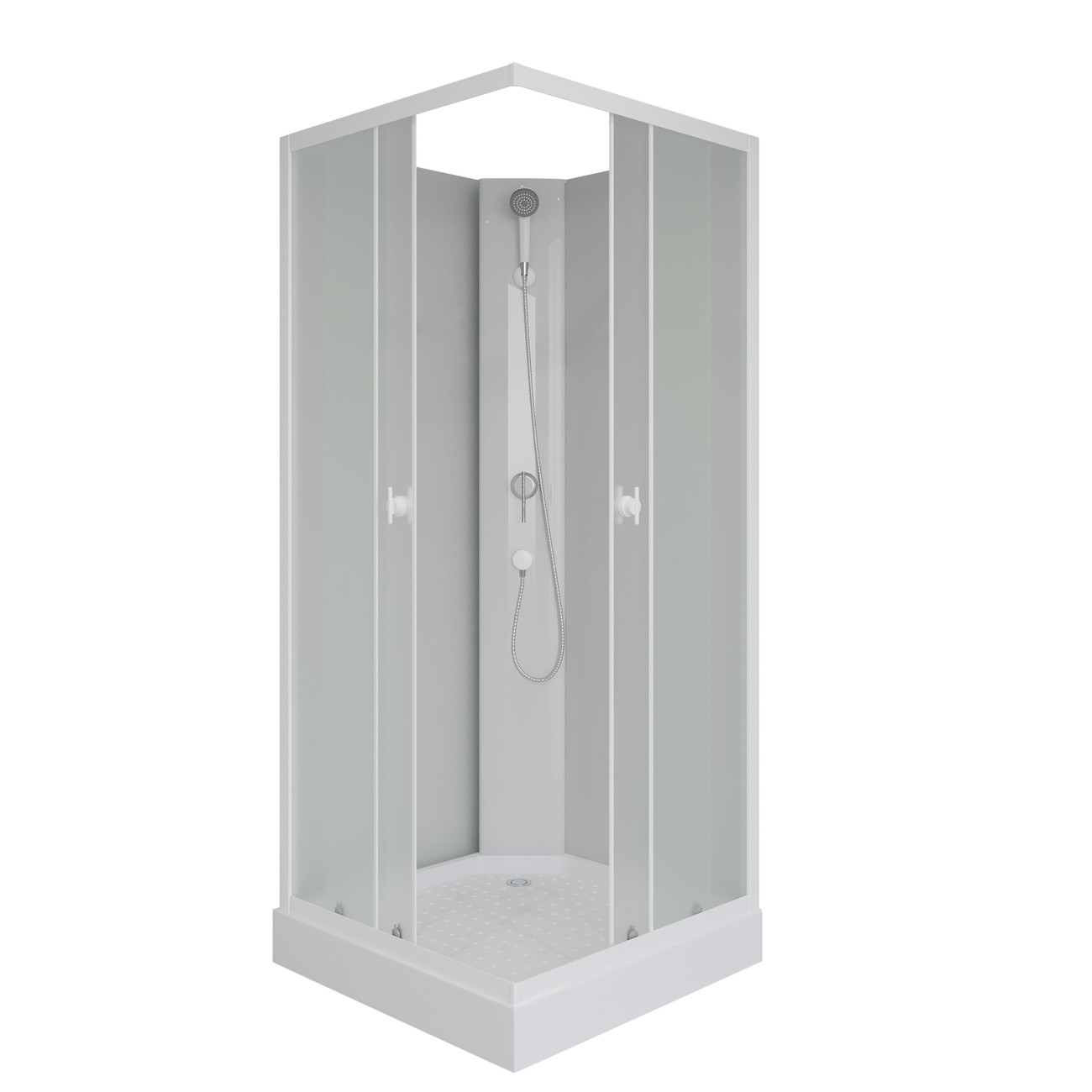 Душевая кабина Niagara Promo P90/13Q/MT/BK, 90 x 90 см, стекло матовое, профиль белый 