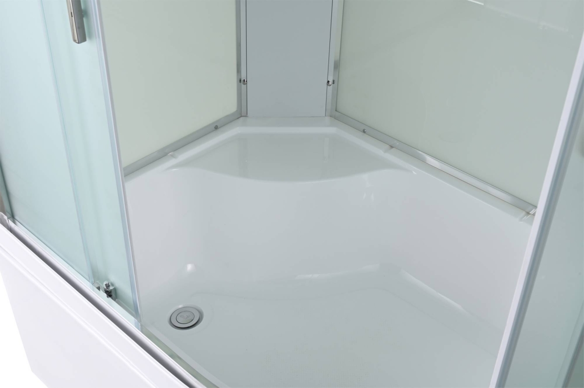 Душевая кабина AvaCan EM5812LN/EM5812RN 78197/78191, 120 x 80 см, без крыши, поддон высокий, левая/правая, стекло матовое, профиль хром 