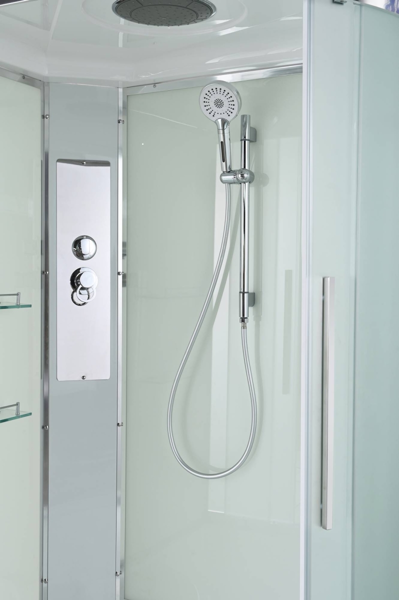 Душевая кабина AvaCan EM5812L/EM5812R 78196/78190, 120 x 80 см, с крышей, поддон высокий, левая/правая, стекло матовое, профиль хром 
