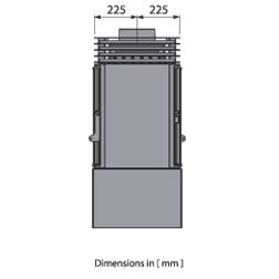 Печь LCI 9 GFLR Stove, два боковых стекла (Liseo Castiron) 